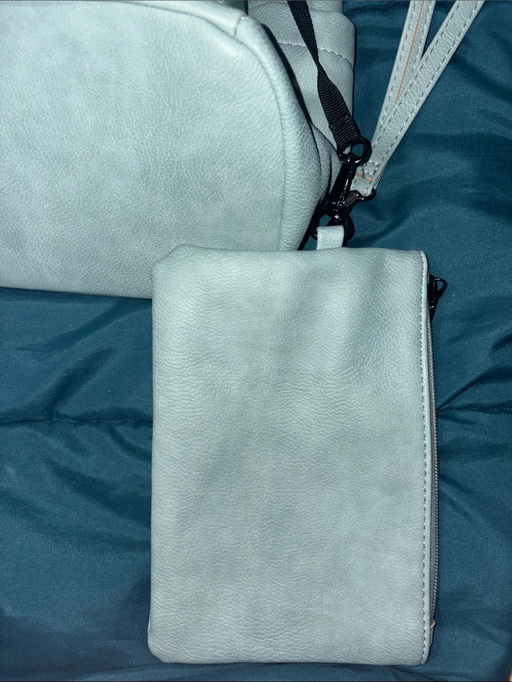 NWT OPAGE Tassel Backpack Purse set  Light Blue Women’s Backpack Tassel Accent